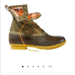 L.L. Bean Olive Flannel Boots